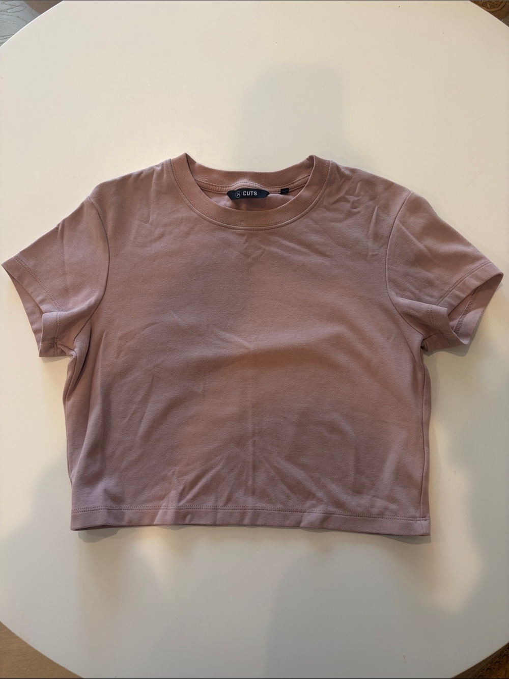 Women's Dusty Mauve Short Sleeve Cropped Tee